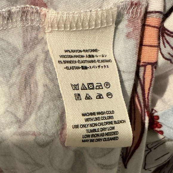 Floral Print Women's Top - Cream and Brown - Picture 5 of 6